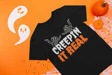 Load image into Gallery viewer, Creepin It Real Halloween T-Shirt
