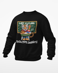 Black toddler sweatshirt with front cartoon tiger graphic and "Thee Future" text