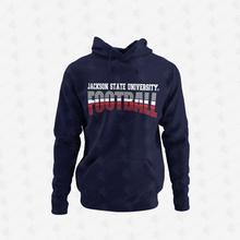 Load image into Gallery viewer, Jackson State Tigers Tri Color Football Pullover Hoodie
