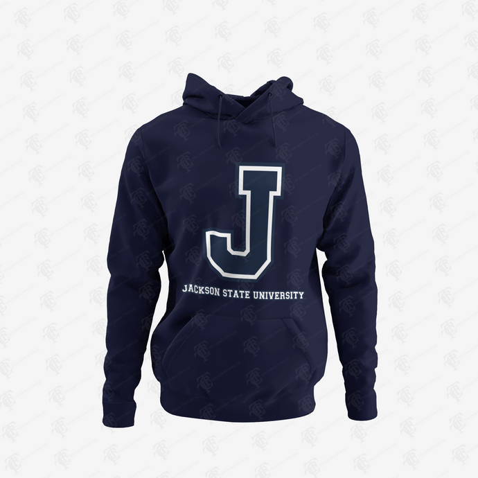 Jackson State Tigers Blue and White J Pullover Hoodie