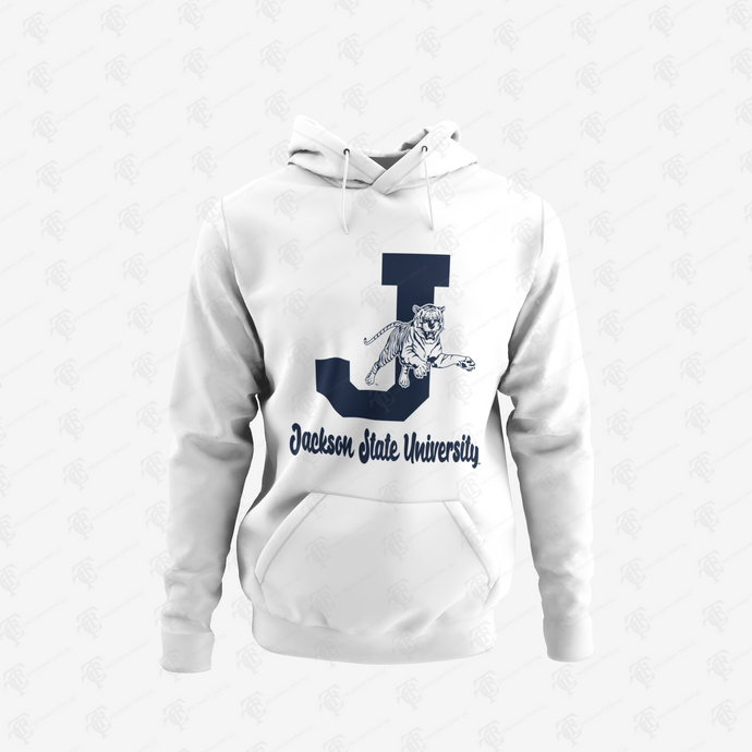 Jackson State Tigers Blue J Leaping Tiger Pullover Hoodie
