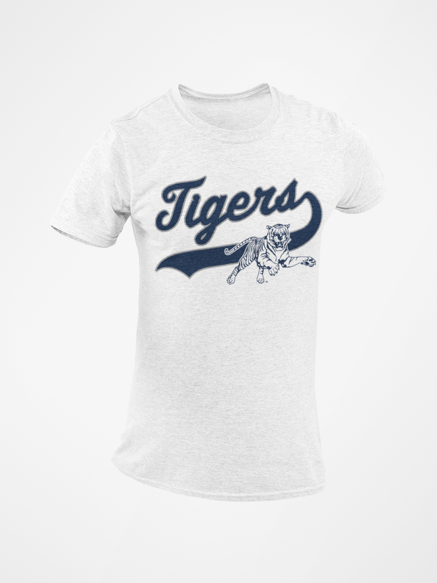 Toddler crew-neck T-shirt in white with Tigers logo and tiger graphic