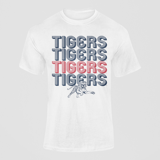 Jackson State Tigers Retro Striped T-Shirt