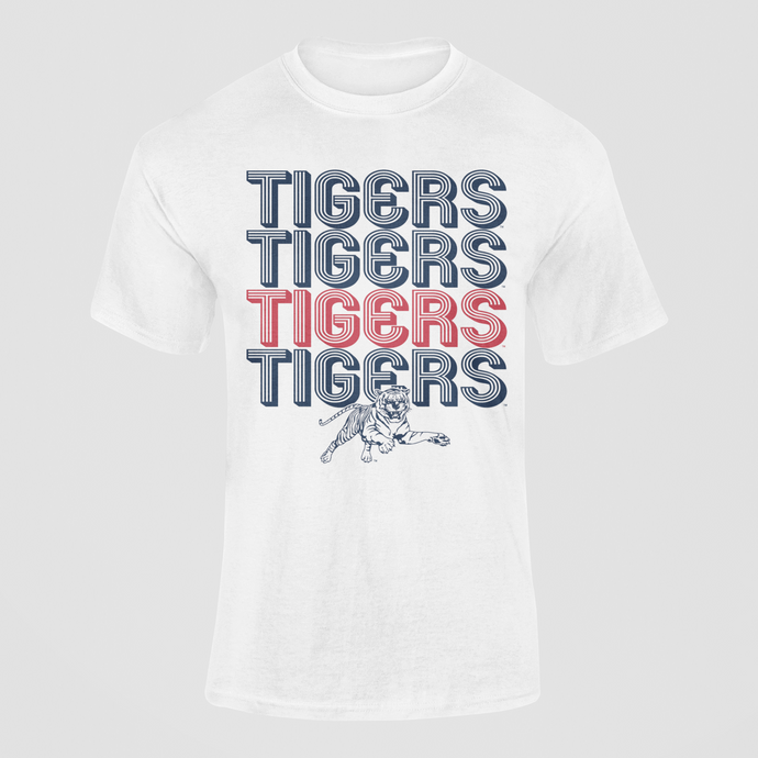 Jackson State Tigers Retro Striped YOUTH T-Shirt
