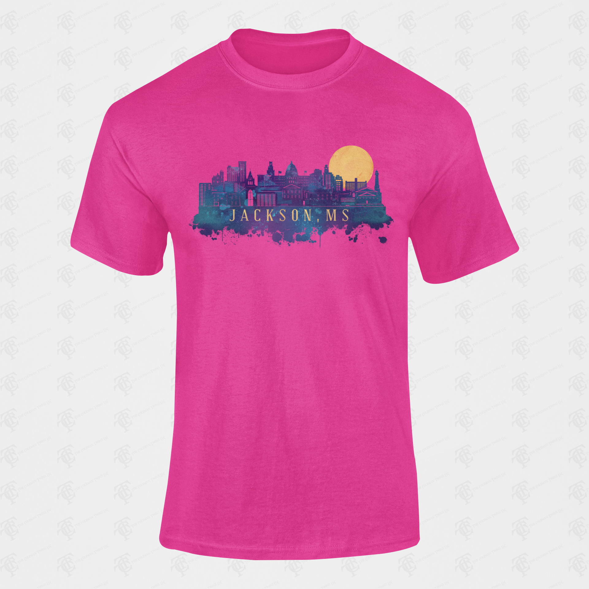 City of Jackson Watercolor Short Sleeve T-Shirt – The Coleman Twinz LLC