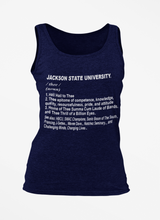 Load image into Gallery viewer, Jackson State Tigers Thee Definition Tank
