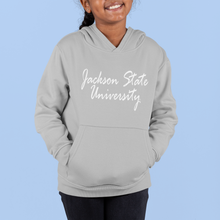 Load image into Gallery viewer, Jackson State University Tigers Script Youth and Toddler Hooded Sweatshirt Hoodie
