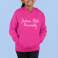Load image into Gallery viewer, Jackson State University Tigers Script Youth and Toddler Hooded Sweatshirt Hoodie
