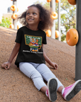 Black youth crewneck T-shirt with 'Thee Future' front graphic