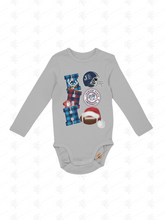Load image into Gallery viewer, Jackson State Tigers Ho Ho Ho Christmas INFANT Long Sleeve Bodysuit
