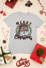 Load image into Gallery viewer, Merry Christmas Black Santa T-Shirt
