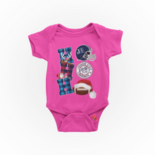 Load image into Gallery viewer, Jackson State Tigers Ho Ho Ho Christmas INFANT Short Sleeve Bodysuit
