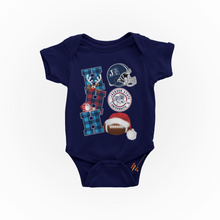 Load image into Gallery viewer, Jackson State Tigers Ho Ho Ho Christmas INFANT Short Sleeve Bodysuit
