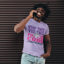 Load image into Gallery viewer, Jackson State Tigers Stop Thee Violence Find Thee Cure T-Shirt
