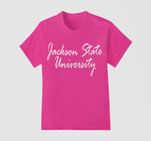 Load image into Gallery viewer, Jackson State University Tigers Script Toddler/Youth Short Sleeve T-Shirt
