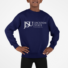 Load image into Gallery viewer, Jackson State University Tigers White Side Floating JSU 1877 Youth &amp; Toddler Sweatshirt
