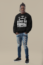 Load image into Gallery viewer, Puff Print Jackson State University Tigers Respect Our House Sweatshirt
