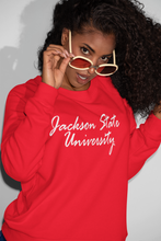 Load image into Gallery viewer, Jackson State University Tigers Script Sweatshirt
