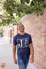 Load image into Gallery viewer, Jackson State University Tigers White Block Letters Short Sleeve T-Shirt
