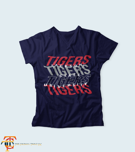 Jackson State University Tigers Retro Short Sleeve T-Shirt
